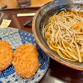 みしまコロッケ蕎麦(村の駅食堂)