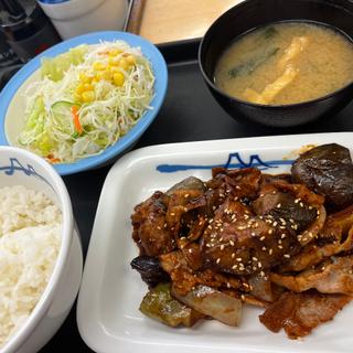 豚と茄子の辛味噌炒め定食(松屋 渋谷清水橋店 )
