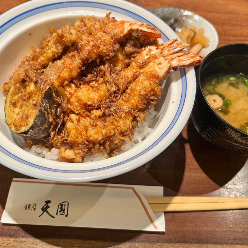 お昼天丼(銀座 天國 本店)