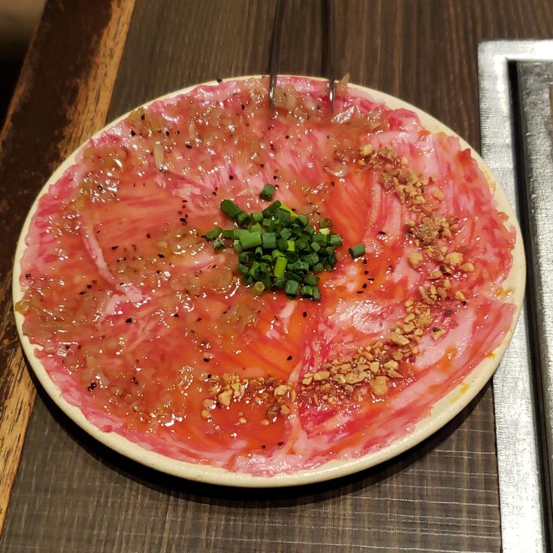 日本一のサーロイン・ユッケ ハーフサイズ(原宿焼肉 KINTAN)