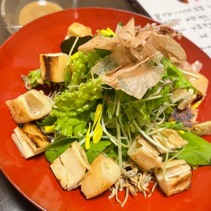 じゃことお揚げのサラダ(お酒と菜 朔)