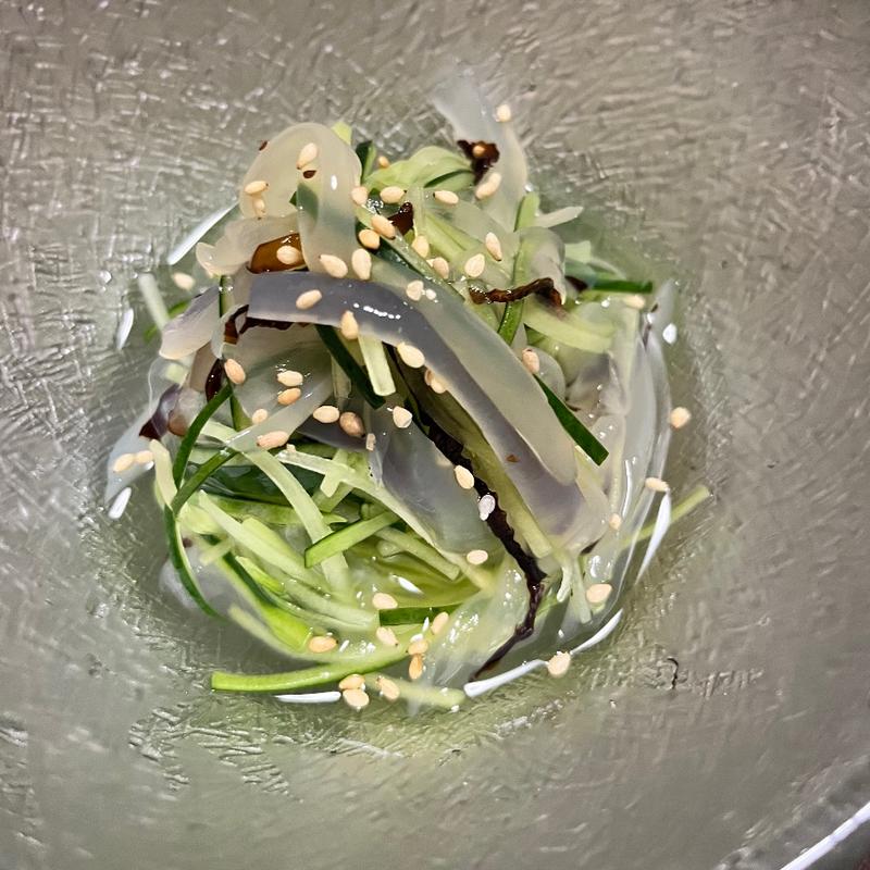 くらげと胡瓜の酢の物(お酒と菜 朔)