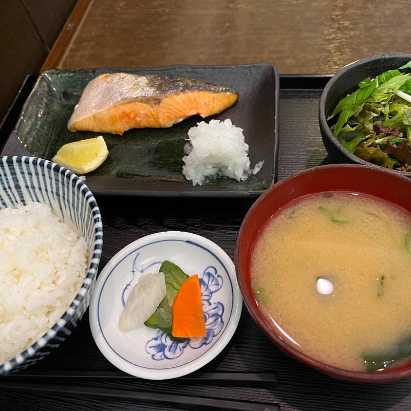 トロ鮭塩焼定食(美食処 作治)
