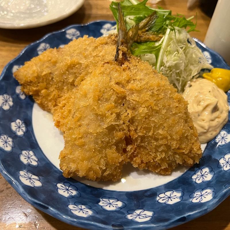 金のアジフライ(たから食堂)
