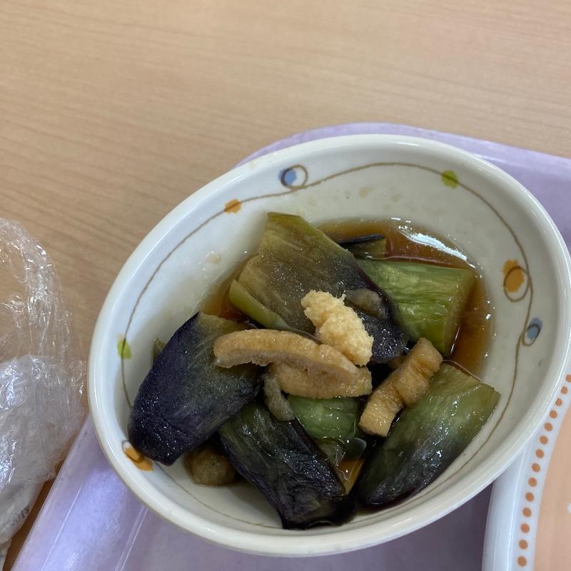 ナスの揚げびたし(ビッグさんど)