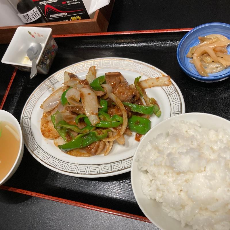 ホルモン炒め定食(蘭州 中華料理)