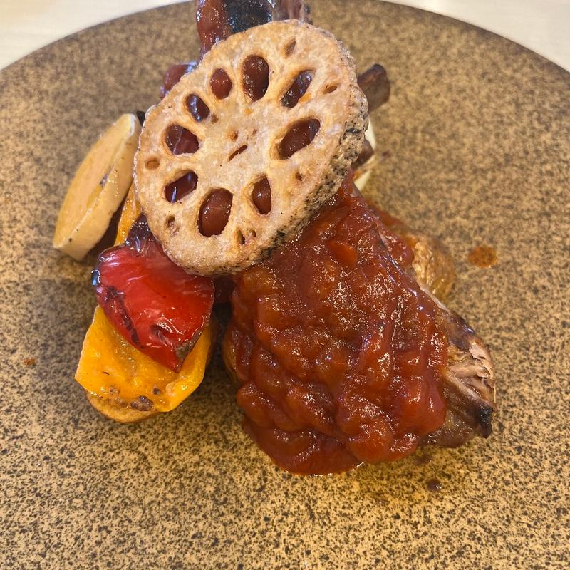 スペアリブ、バーベキューソース(The LOAF Cafe)