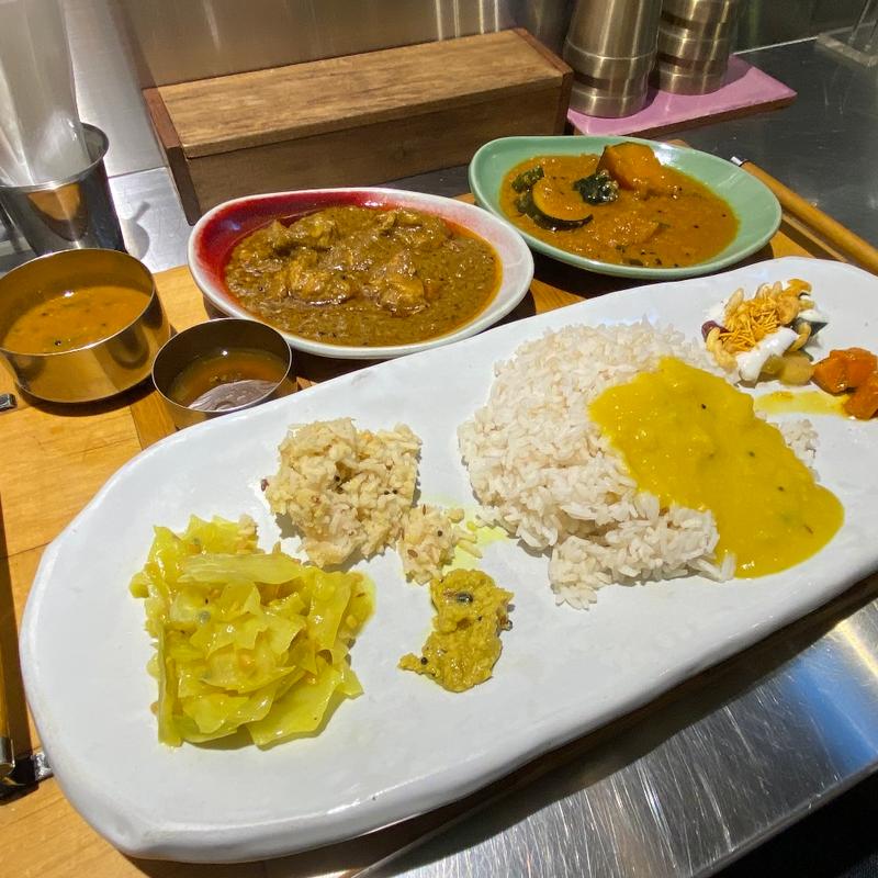 カレー2種のミールス(ゼロワンカレー a.o.d.)