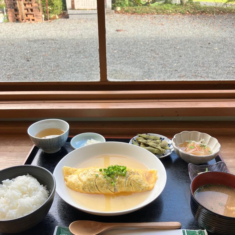 牛肉和風オムレツ定食(里山工房くもべ)