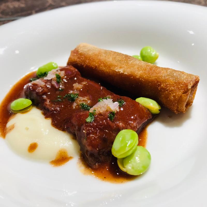 鰻の赤ワイン煮込みと茄子のパートブリック(ターブルドシック （Table de Chic）)