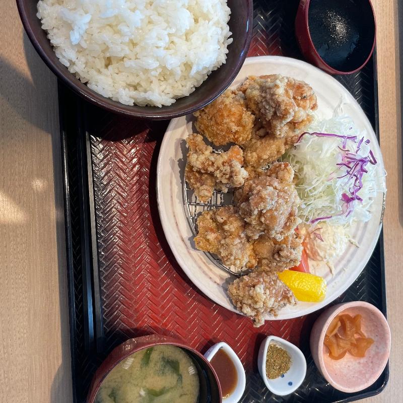 唐揚げ定食(大戸屋 ごはん処 一宮木曽川店)