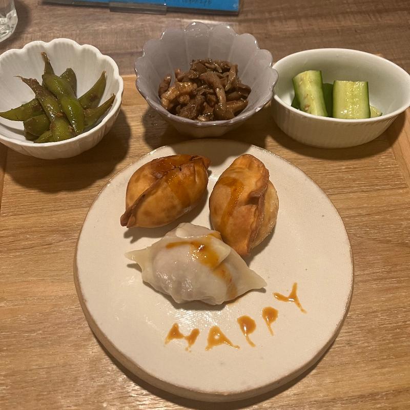 お誕生日コース(とん汁と餃子 ニチョウメカフェニニギ 武蔵境)