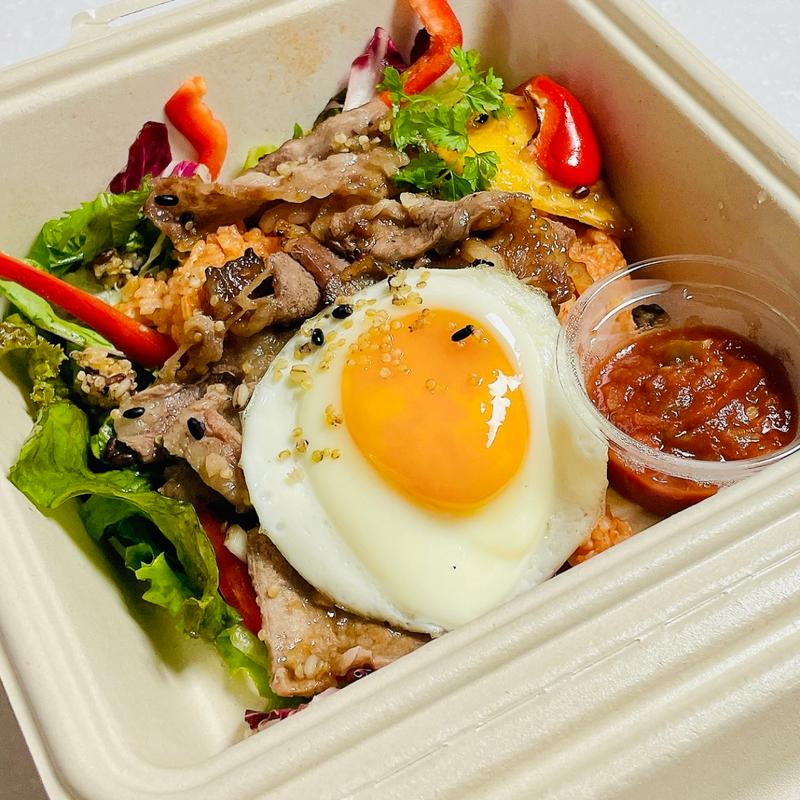 グリルビーフのサラダシャンバラヤwithサルサソース(むさしの森珈琲 朝霞本町店)