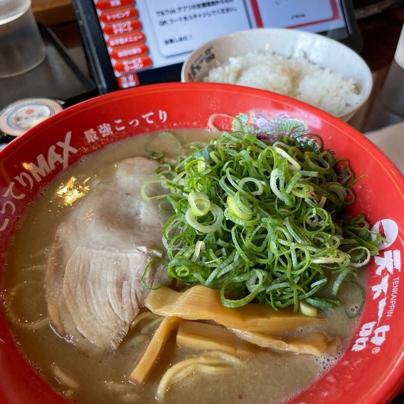 こってりMAXラーメンランチ白飯ネギ追加(天下一品 図書館通り南栄町店)
