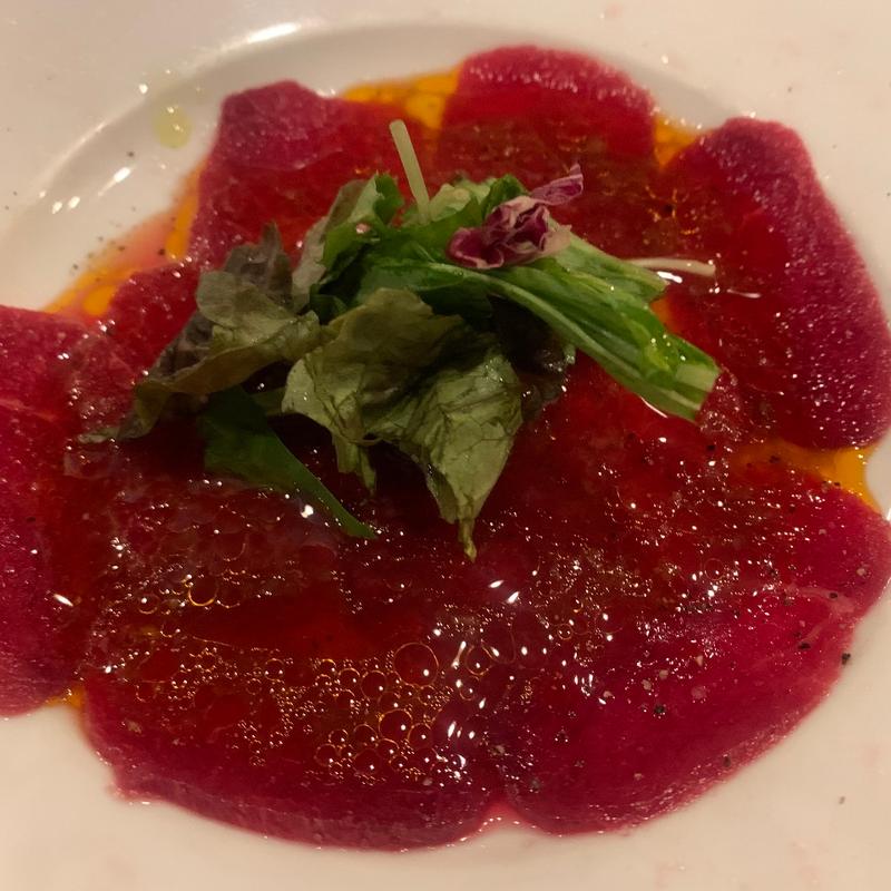 馬肉のカルパッチョ(ピグローネ)