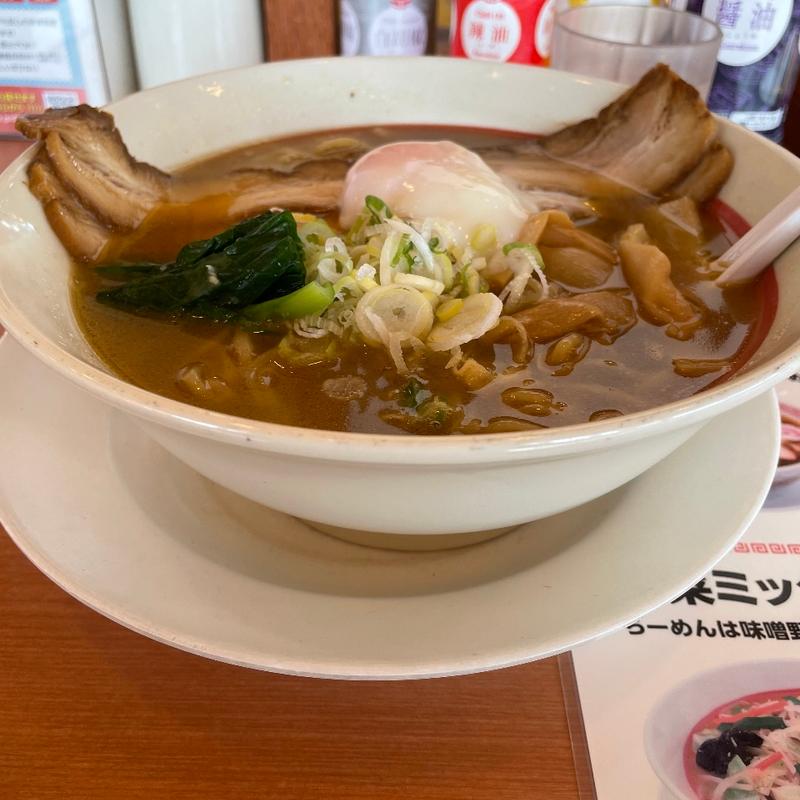 月見ラーメン大盛(幸楽苑 本宮店 )