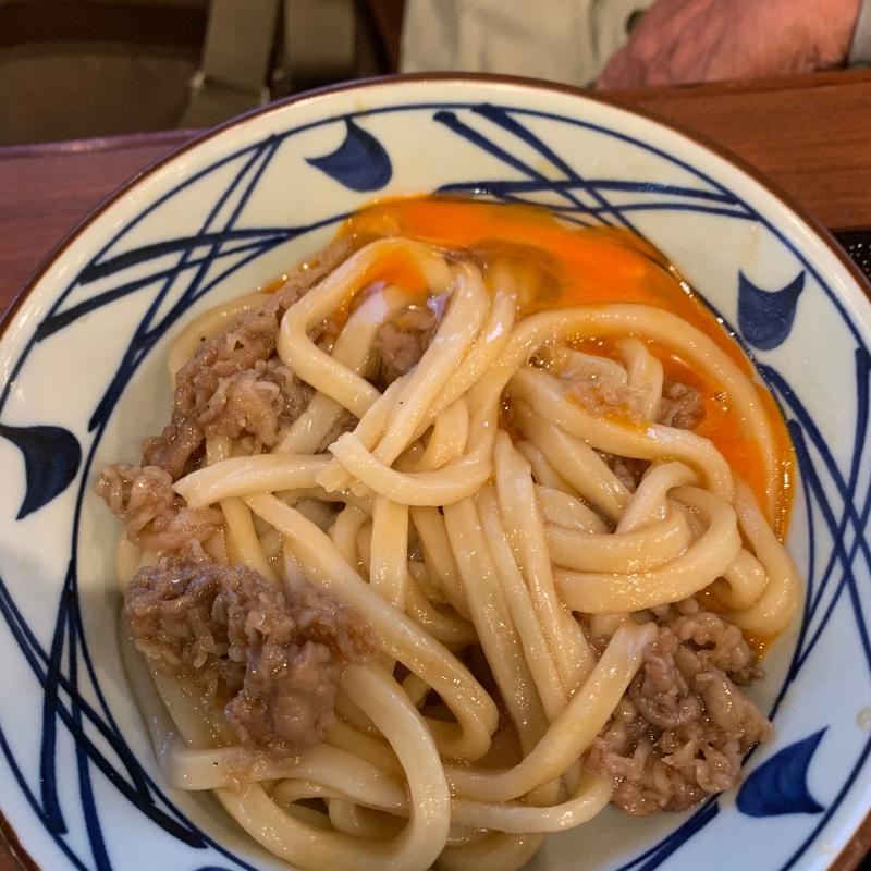 牛すき釜玉うどん(丸亀製麺 別府店 )