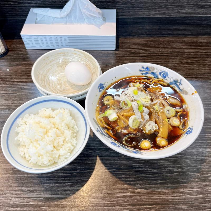 中華そば(並)＋ライス(セット)(西町大喜 二口店 （ニシチョウタイキ）)