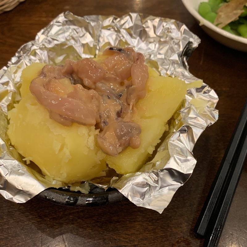 じゃがバターイカ塩辛添え(大雪地ビール館)