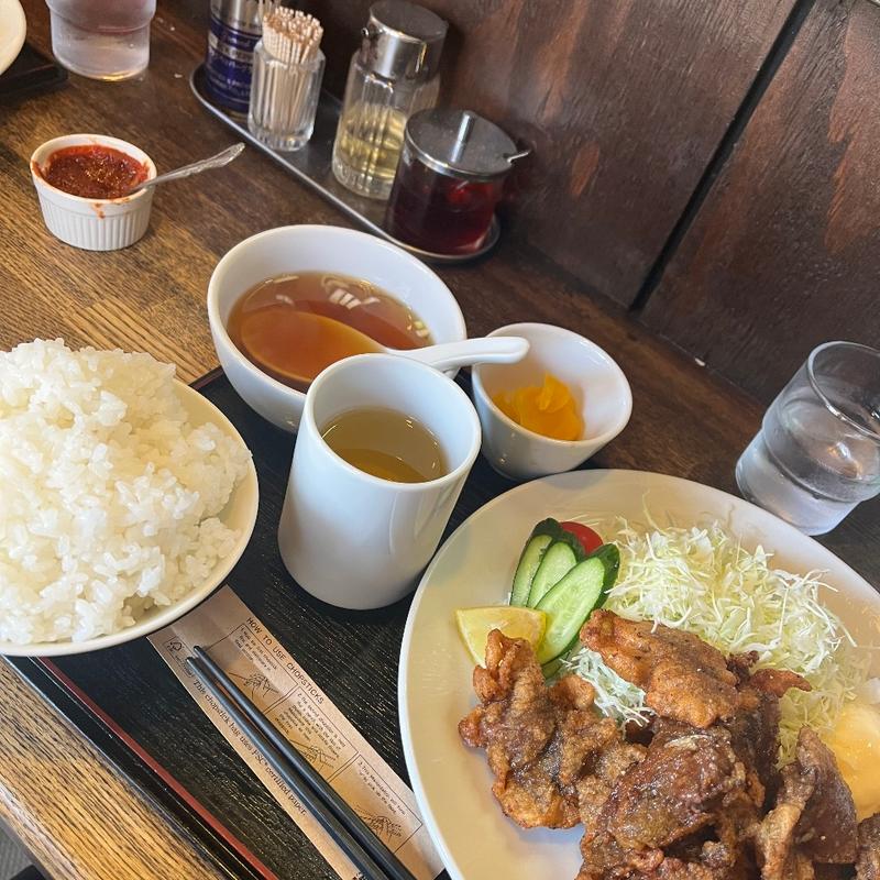 蝦夷鹿レバー唐揚げ定食(レバニラ定食 KEI楽)