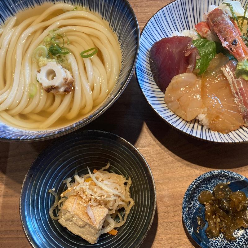 お刺身漬け丼セット(わがんせ 神保町)