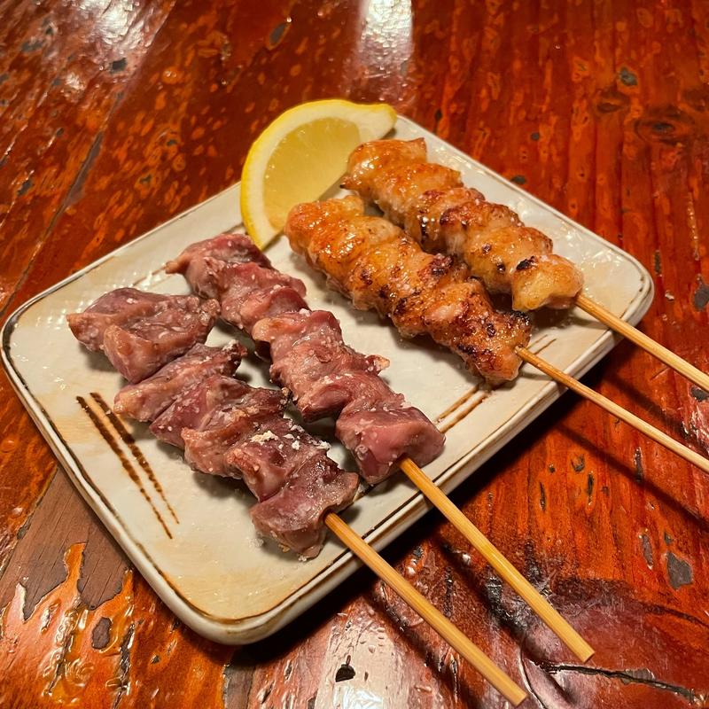 砂肝・ぼんじり 塩(炭火やきとり一番)