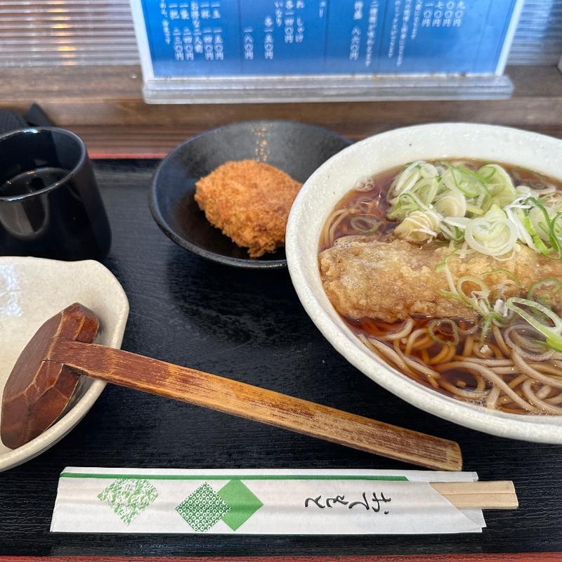 ミックス(そば＆中華)＋天ぷら2品(長命うどん 千音寺店)