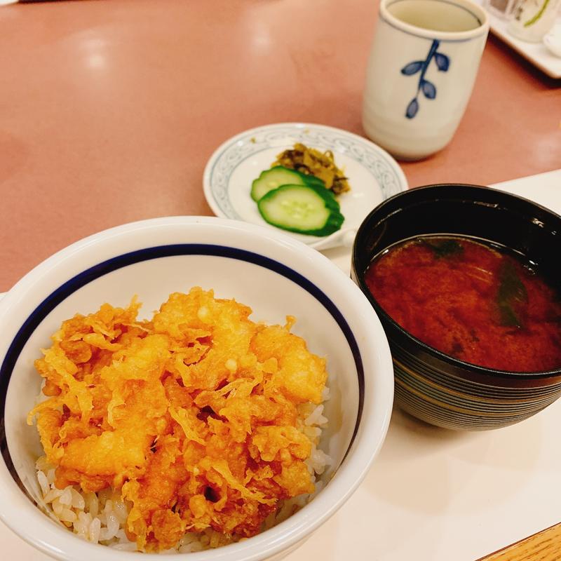 ミニかき揚げ丼(菜彩膳の一品)(天ぷら新宿つな八 京王新宿店)