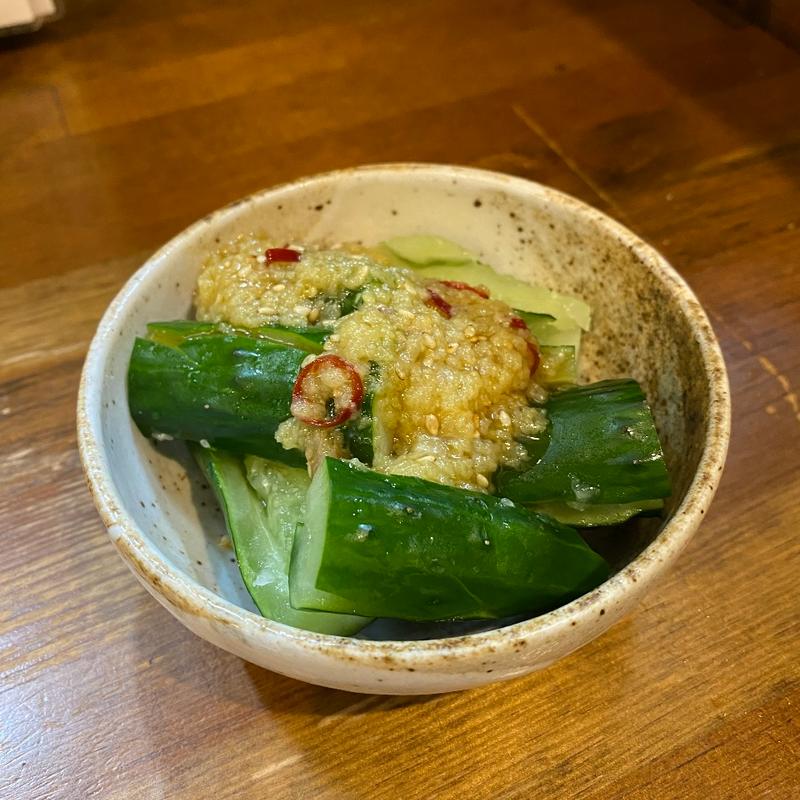 やみつき胡瓜(大衆酒場みつ星餃子 七日町店)