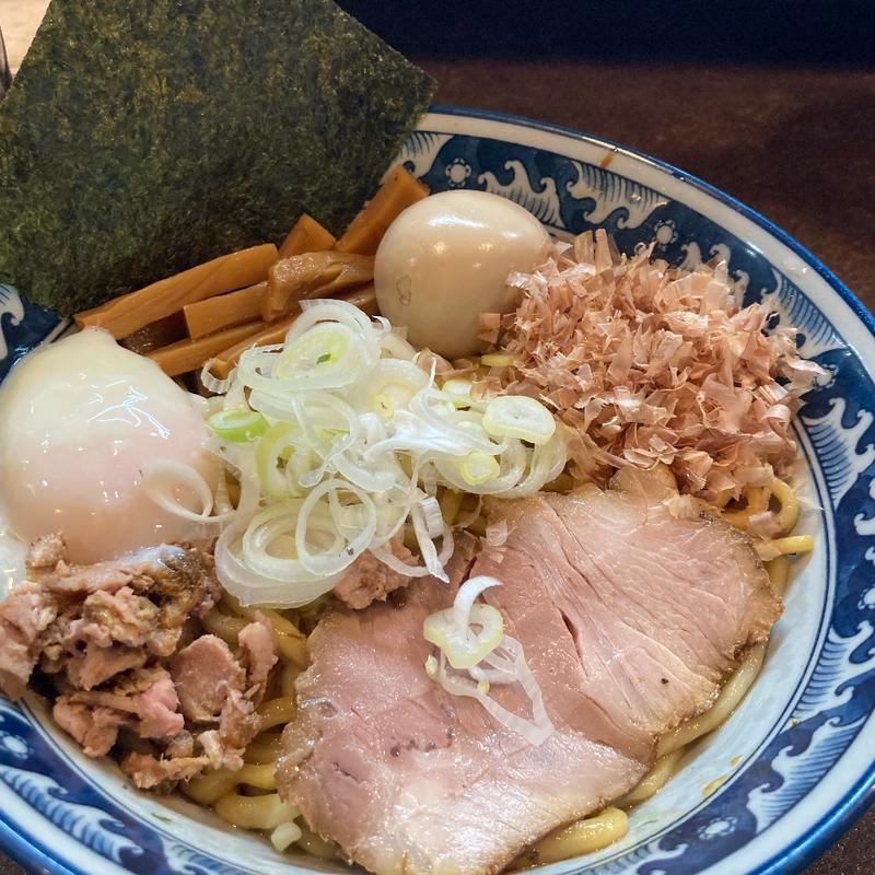 温玉油そば　くんたまトッピング(兎に角 松戸店)