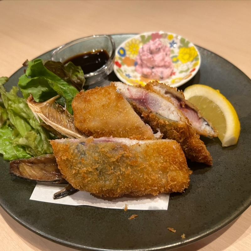 真鯵のレアカツ(九州料理すがわ)