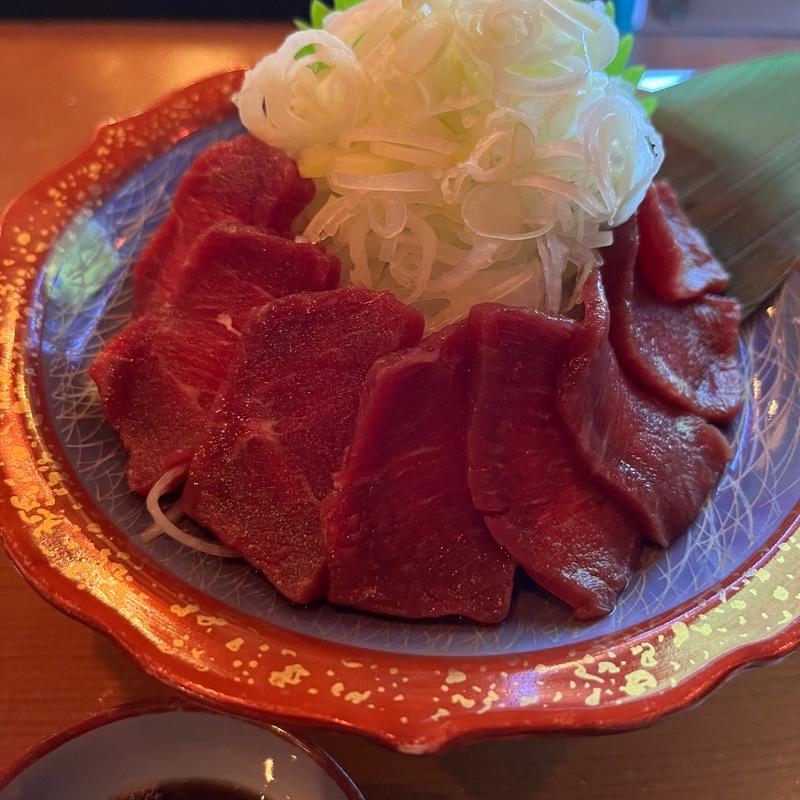 上赤身馬刺し(焼酎bar 甚 japanese spirits & japanesewhisky)