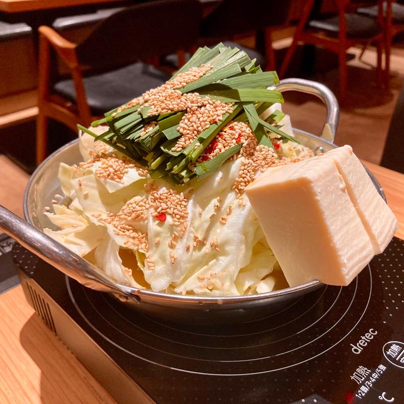 もつ鍋定食(味噌)(博多もつ鍋 おおやま JRゲートタワー店)