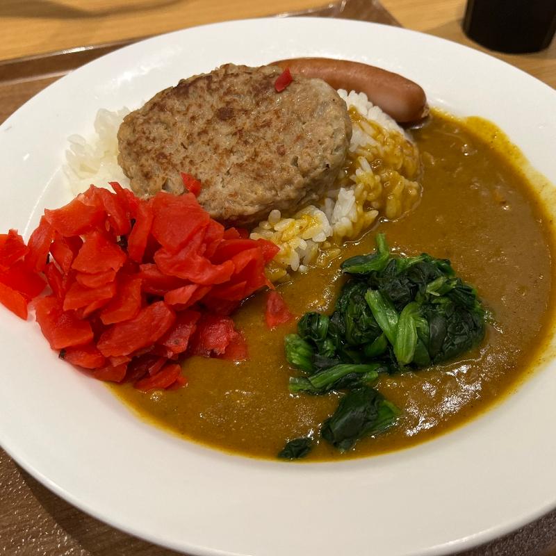 ハンバーグミックスカレー(カレーショップ C＆C 新線新宿店 （カレーショップ シー・アンド・シー）)