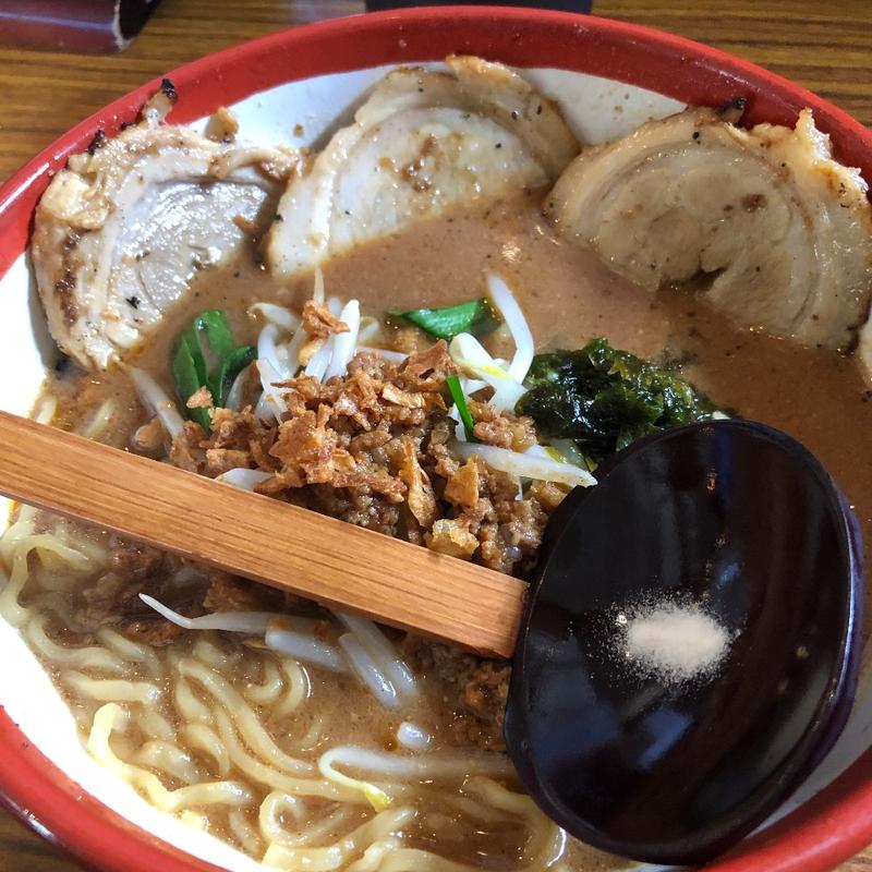 北海道味噌ラーメン＋チャーシュー1枚(麺場 彰膳 春日本店)