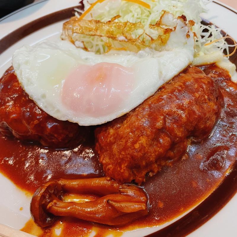 ハンバーグ定食（デミソース）(おおさかぐりる)