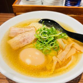 鶏塩そば味玉(塩つけ麺 灯花 赤坂店)