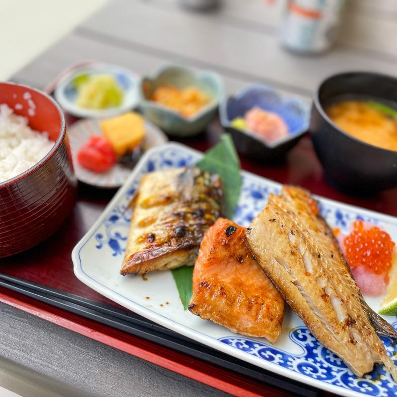 豊洲店限定 3種盛り合わせ定食(江戸前場下町)