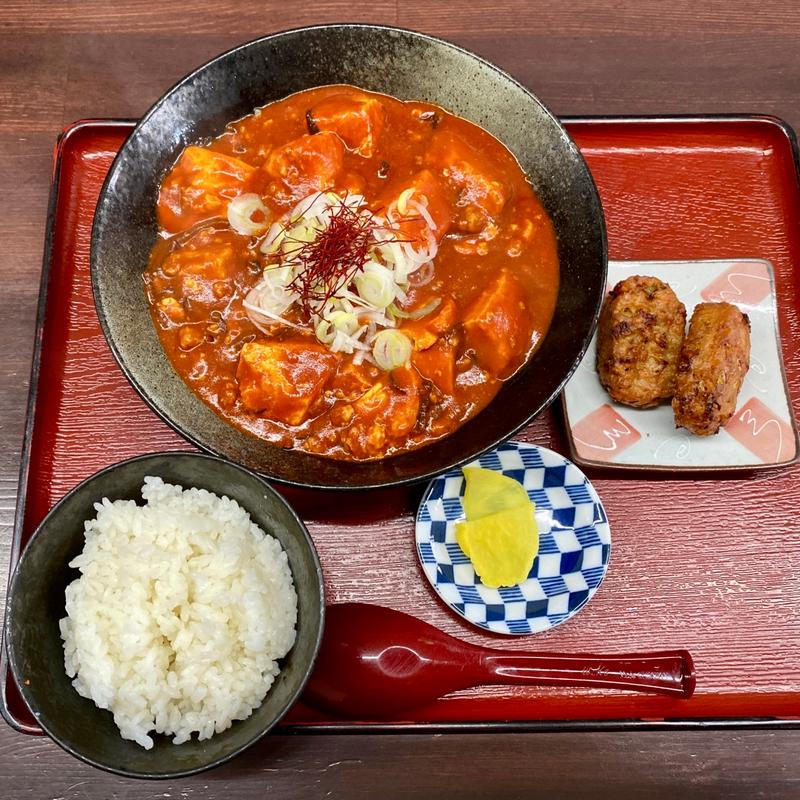 Aセット(汁なし麻婆ラーメン)(福士豆腐食堂 )