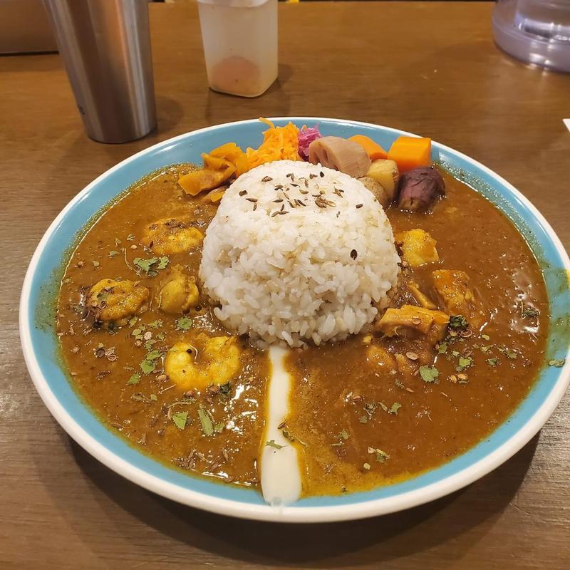 2種あいがけカレー(スパイスカレー Roche)