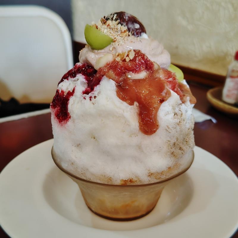 モンブランパルフェ氷(喫茶 緑)