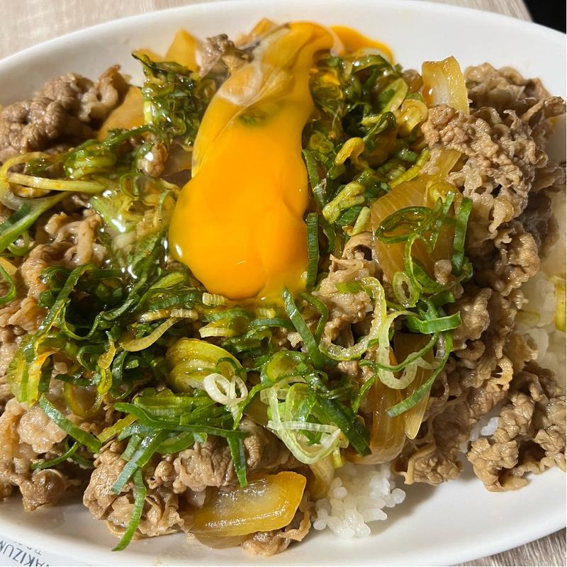 ネギ牛丼温玉(すき家 五泉東本町店 )