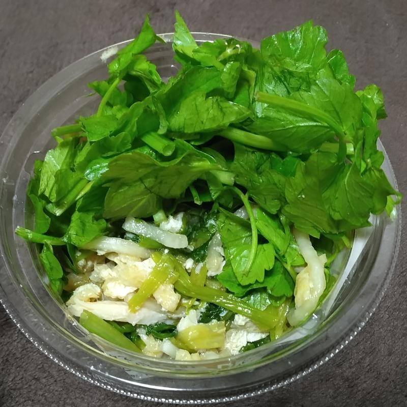 だし醤油で食べる宮城県産せりと蒸し鶏(セブンイレブン 仙台北目町店)