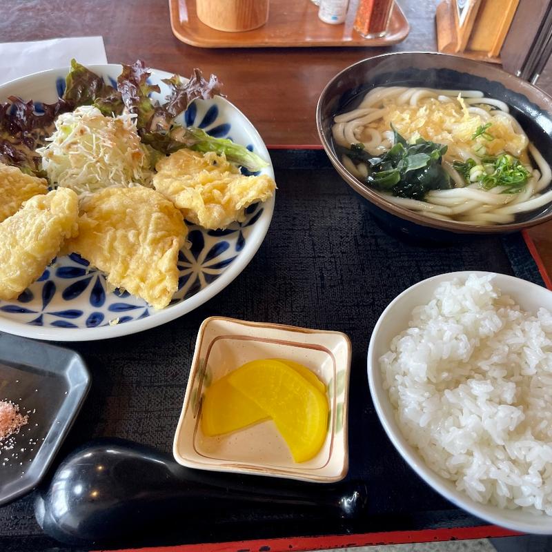 とり天うどん定食(得得うどん 大西店 （とくとくうどん）)