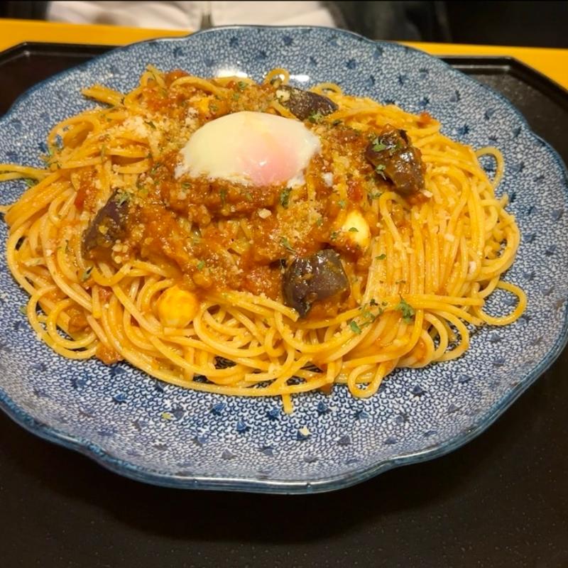 なすとモッツァレラチーズのカルボナーラミートソース 大盛(五右衛門 八千代中央店)