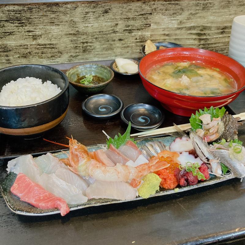 お造り定食デラックス(まるさん松本)