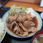 肉増し生姜焼き定食＋大盛(日本一食堂)