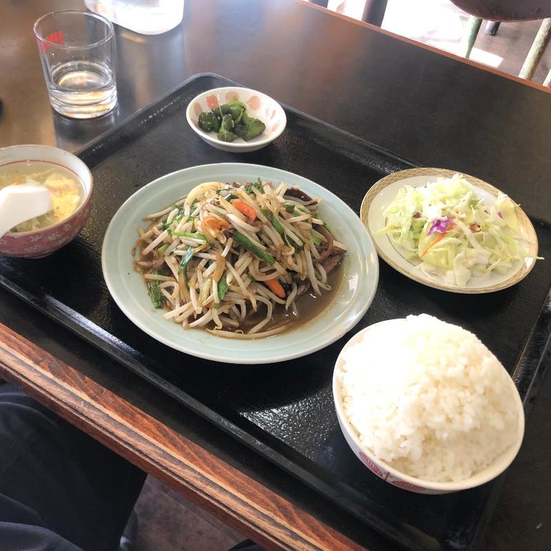 ニラレバ定食(長城飯店 町田店)
