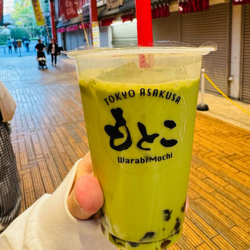 抹茶ミルクティ(わらび餅もとこ浅草店)