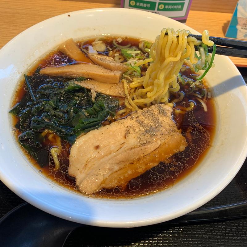 黒醤油ラーメン(ショッピングコーナー 岩見沢SA(下り))